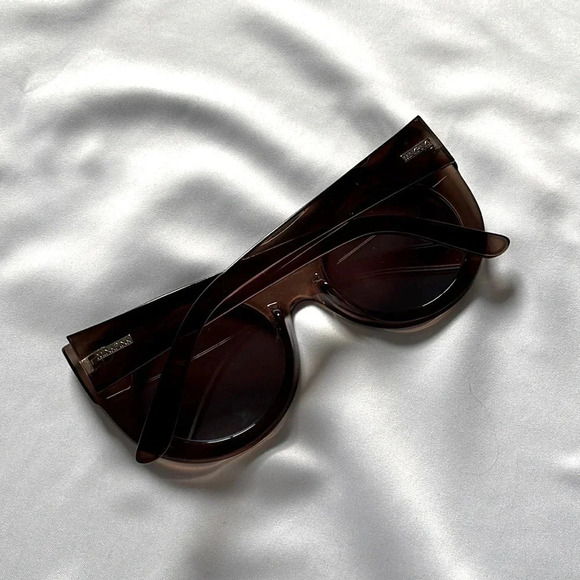 MINKPINK By Brave and Free Brown Polarized Doublecross Sunglasses - Picture 3 of 10